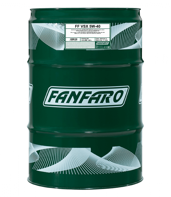Fanfaro VSX | 5W40 | Vol Synthetische Motorolie | 208 Liter