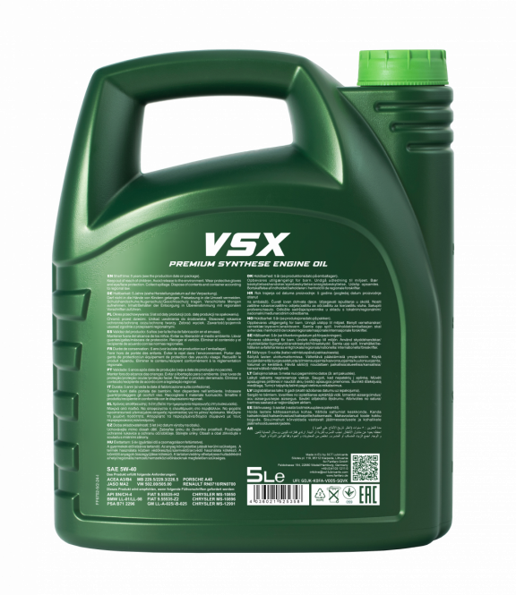 Fanfaro VSX | 5W40 | Vol Synthetische Motorolie | 5 Liter