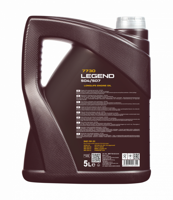 Mannol Legend 504/507 | 0W30 Vol Synthetische motorolie | 5 Liter