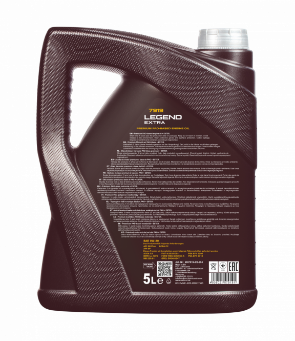 Mannol Legend Extra | 0W30 Synthetische motorolie | 5 Liter