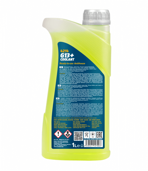 Mannol G13+ | Koelvloeistof geel | 1 Liter