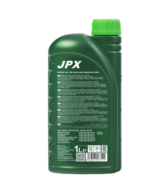 Fanfaro JPX | 5W20 | Vol Synthetische Motorolie | 1 Liter