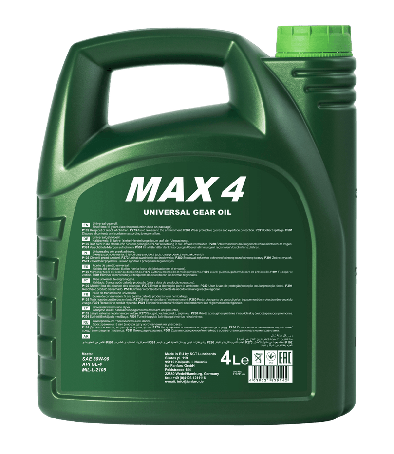 Fanfaro Max 4 | 80W90 Versnellingsbak olie | 4 Liter