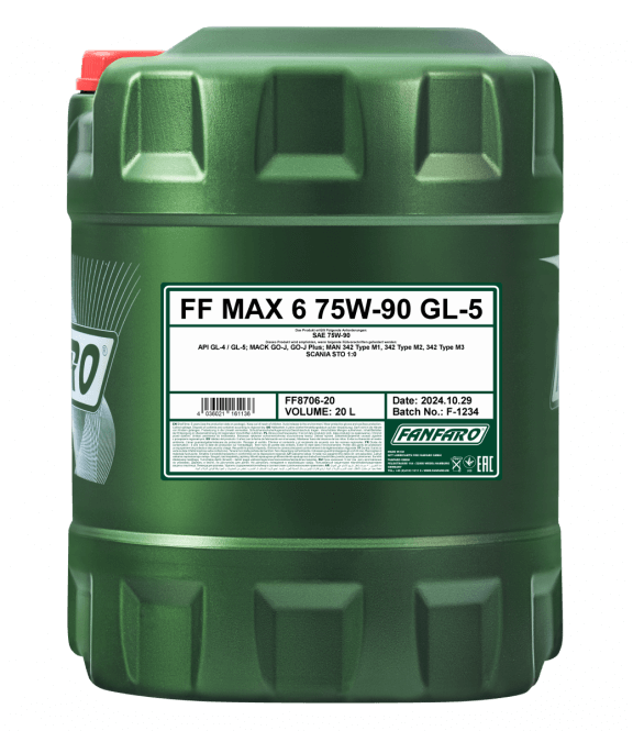Fanfaro Max 6 | 75W90 Versnelingsbankolie GL-5 | 20 Liter - Oliereus
