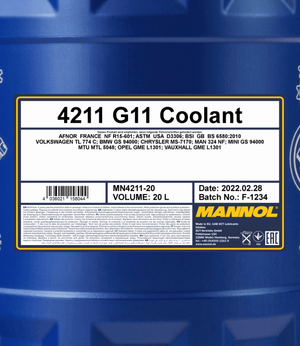Mannol G11 | Koelvloeistof blauw | 20 Liter
