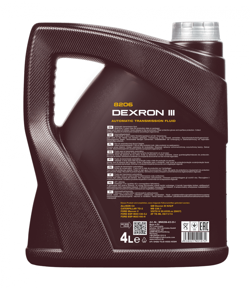 Mannol Automatic Plus ATF Dexron III | Versnellingsbakolie | 4 Liter - Oliereus
