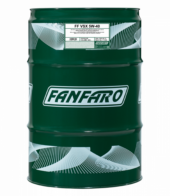 Fanfaro VSX | 5W40 | Vol Synthetische Motorolie | 208 Liter