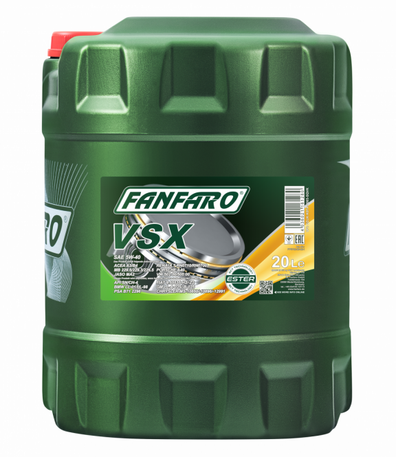 Fanfaro VSX | 5W40 | Vol Synthetische Motorolie | 20 Liter