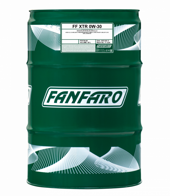 Fanfaro XTR | 0W30 | Vol Synthetische Motorolie | 60 Liter