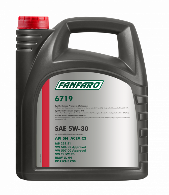 Fanfaro 6719 | O.E.M | 5W30 | Vol Synthetische Longlife Motorolie | 5 Liter