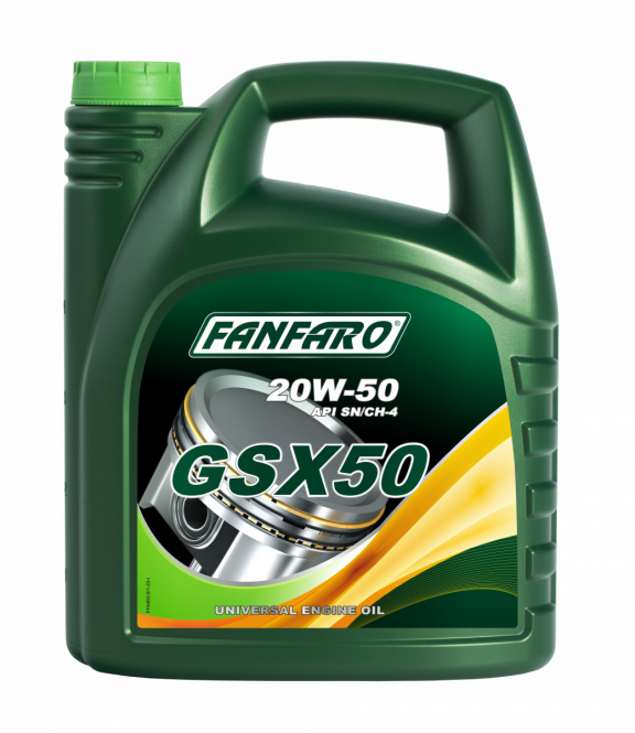 Fanfaro GSX-50 | 20W50 | Minerale Motorolie | 5 Liter