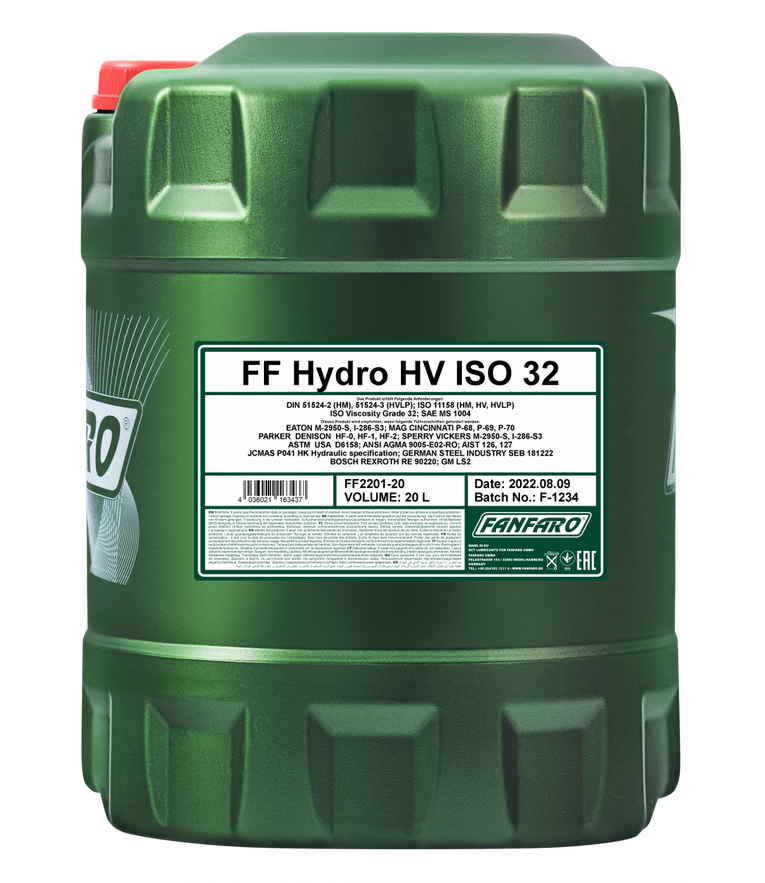 Fanfaro ISO HV 32 | Hydrauliek olie | 20 liter