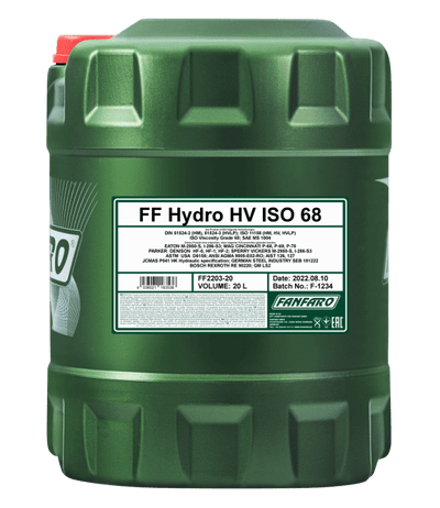 Fanfaro ISO HV 68 , Hydrauliek olie , 20 liter
