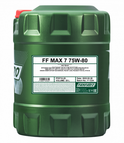 Fanfaro Max 7 , 75W80 Versnellingsbak olie , 20 Liter