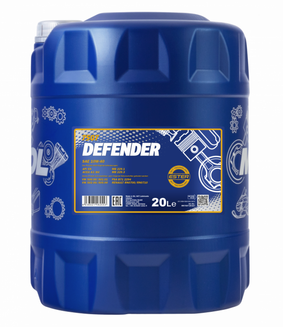 Mannol Defender | 10W40 Semi Synthetische motorolie | 20 Liter