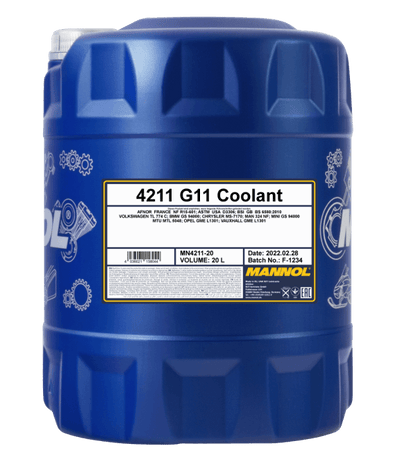 Mannol G11 , Koelvloeistof blauw , 20 Liter