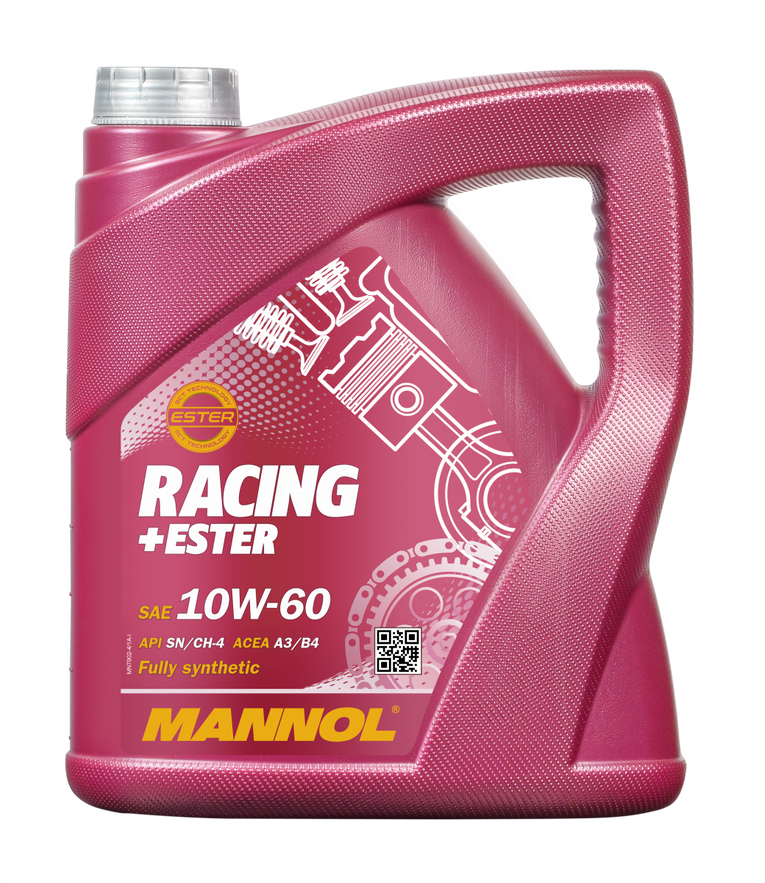 Mannol Racing Ester | 10W60 Vol Synthetische Motorolie | 4 Liter