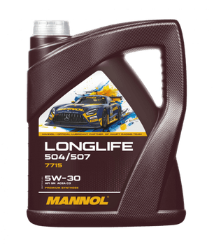 Mannol Longlife 504/507 | 5W30 Vol Synthetische motorolie | 5 Liter