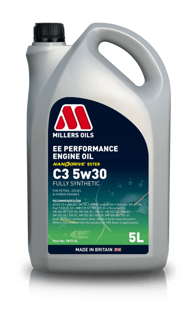 Millers EE Performance C3 5w30 , Vol Synthetische motorolie , 5 Liter