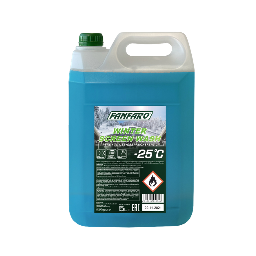 Fanfaro Winter Screenwash Ruitenwisservloeistof - 5 Liter
