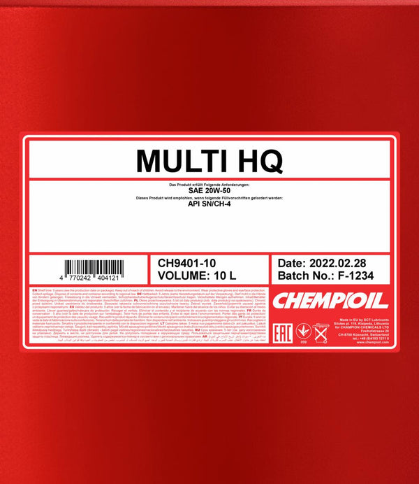 Chempioil 9401 Multi HQ 20W-50 Motorolie - 10 Liter
