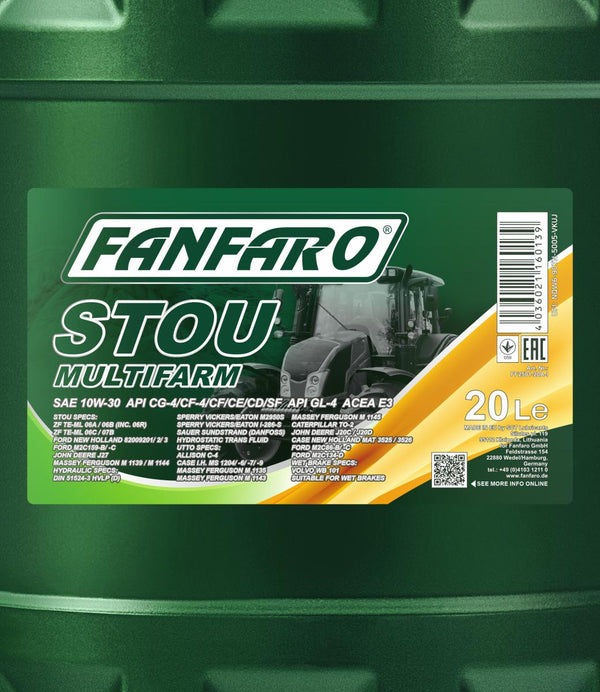 Fanfaro 2501 Multifarm STOU 10W-30 Motorolie - 20 Liter