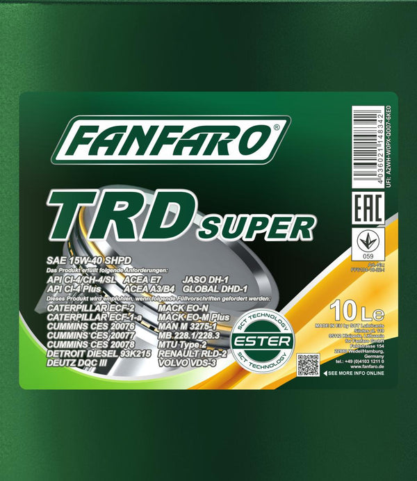 Fanfaro 6104 TRD Super SHPD 15W-40 Motorolie - 10 Liter