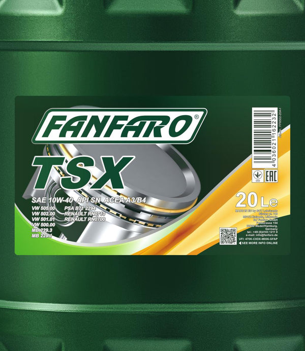 Fanfaro 6502 TSX 10W-40 Motorolie - 20 Liter