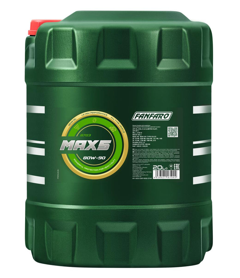 Fanfaro 8703 MAX 5 80W-90 GL-5 LS Versnellingsbakolie - 20 Liter