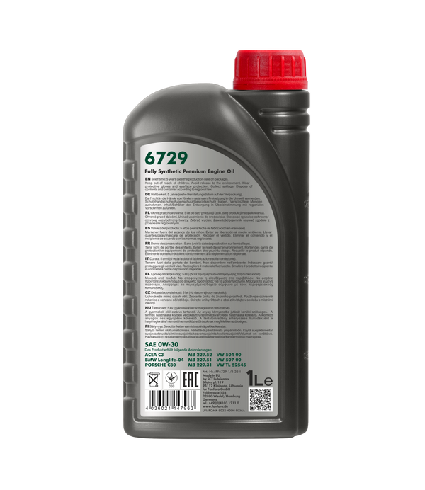 Fanfaro 0W-30 Vol Synthetische Motorolie - 5 Liter