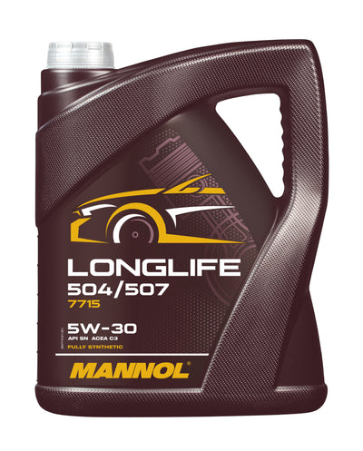 Mannol Longlife 504/507 , 5W30 Vol Synthetische motorolie , 5 Liter