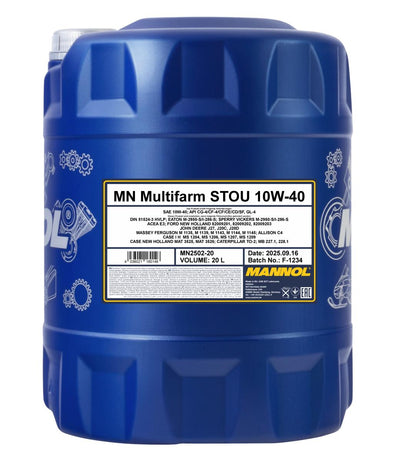 Mannol 2502 Multifarm STOU 10W-40 Motorolie - 20 Liter