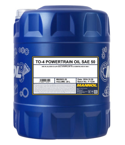 Mannol 2603 TO-4 Powertrain Oil SAE 50 Motorolie - 20 Liter