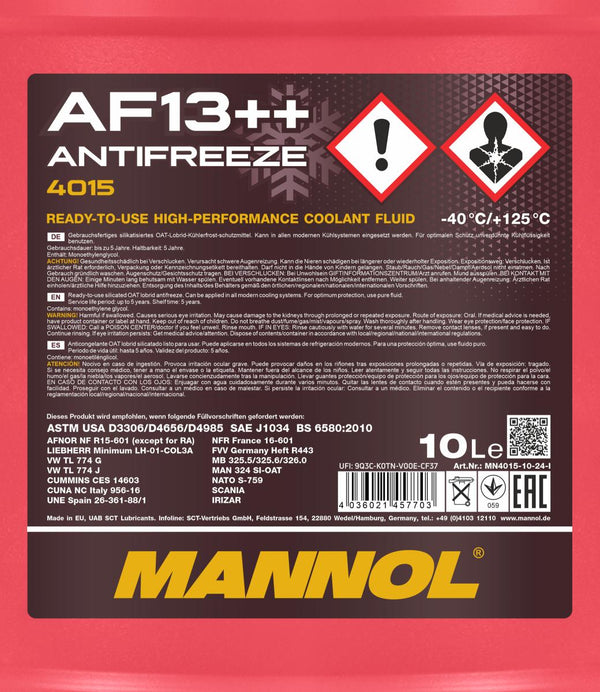 Mannol 4015 Antifreeze AF13++ (-40) Koelvloeistof