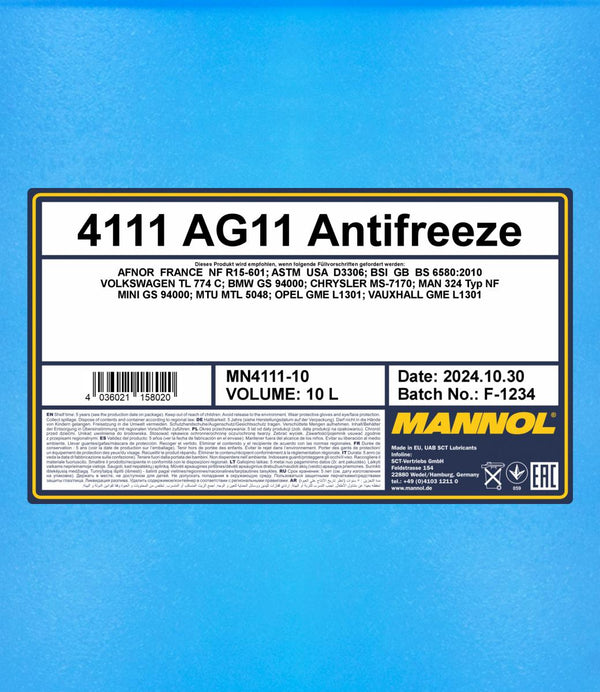 Mannol 4111 Antifreeze AG11 Longterm Koelvloeistof