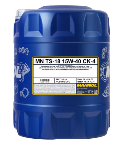 Mannol 7118 TS-18 15W-40 CK-4 Motorolie - 20 Liter