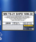 Mannol 7121 TS-21 10W-30 SHPD Motorolie - 10 Liter