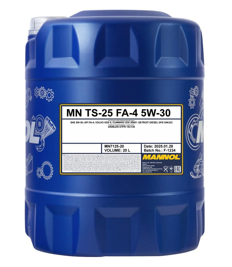 Mannol 7125 TS-25 FA-4 5W-30 Motorolie - 20 Liter