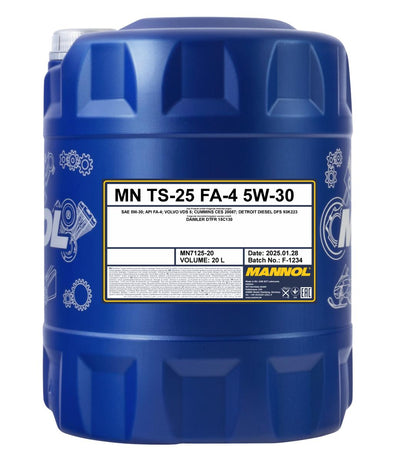 Mannol 7125 TS-25 FA-4 5W-30 Motorolie - 20 Liter