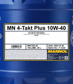 Mannol 7202 4-Takt Plus 10W-40 2-takt olie - 20 Liter