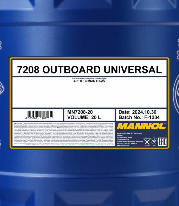 Mannol 7208 Outboard Universal Motorolie - 20 Liter
