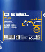 Mannol 7402 Diesel 15W-40 Motorolie - 10 Liter