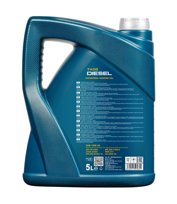 Mannol 7402 Diesel 15W-40 Motorolie - 5 Liter