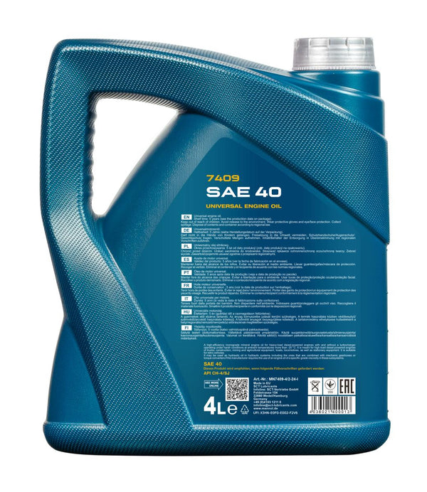Mannol 7409 SAE 40 Motorolie - 4 Liter