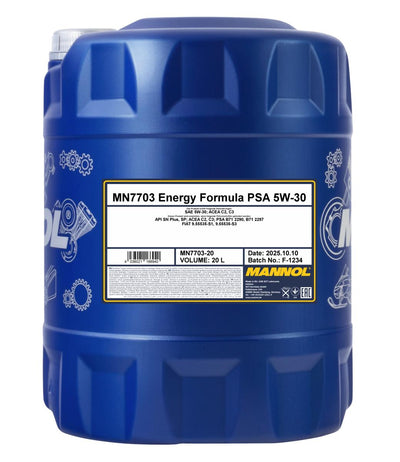Mannol 7703 Energy Formula PSA 5W-30 Motorolie - 20 Liter