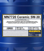 Mannol 7720 Ceramic 5W-30 Motorolie - 20 Liter