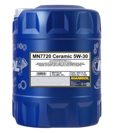 Mannol 7720 Ceramic 5W-30 Motorolie - 20 Liter
