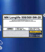 Mannol 7722 Longlife 508/509 0W-20 Motorolie - 10 Liter
