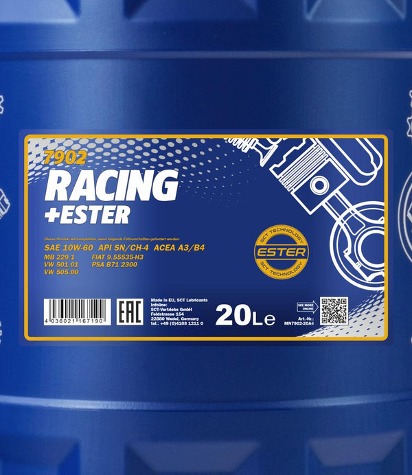 Mannol 7902 Racing+Ester 10W-60 Motorolie - 20 Liter