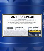 Mannol 7903 Elite 5W-40 Motorolie - 20 Liter